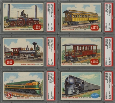 1955 Topps "Rails and Sails" Complete Set (200) - #4 on the PSA Set Registry! 